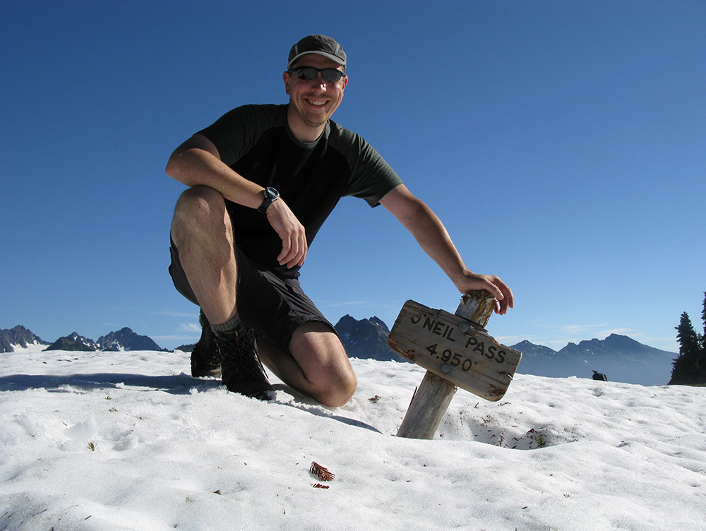 Photo of our CEO Ryan in the snow